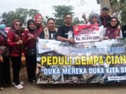 Forum PKH Kabupaten Lebak memberikan bantuan donasi kepada Korban Gempa Cianjur.