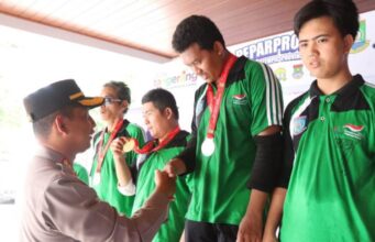Pesan Kapolres Kepada Para Jawara Goal Ball di Peparprov ke-IV Banten