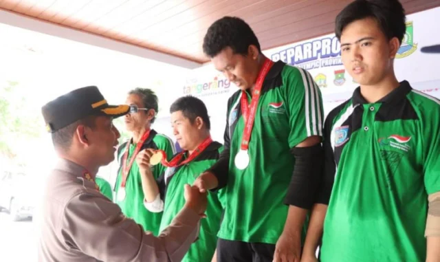 Pesan Kapolres Kepada Para Jawara Goal Ball di Peparprov ke-IV Banten