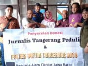 Wartawan Tangerang Peduli Gempa, Kumpulkan Uang Bangun Ponpes di Cianjur