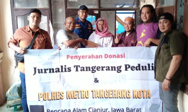 Wartawan Tangerang Peduli Gempa, Kumpulkan Uang Bangun Ponpes di Cianjur