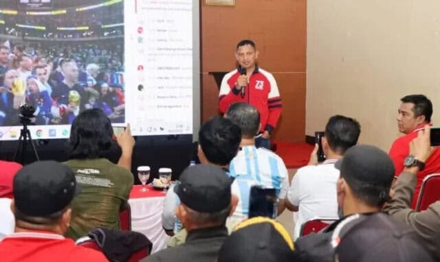 Keseruan Kapolres, Warga dan Wartawan Nobar Final Piala Dunia Semalam