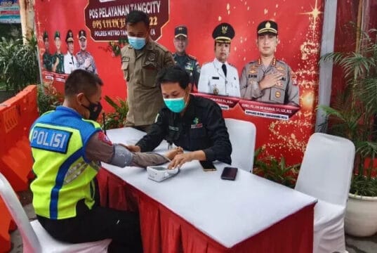Personil Pengamanan Nataru di Kota Tangerang di Cek Kesehatan, Ini Hasilnya
