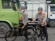 Patroli Sepeda Polisi di Pos PAM Rest Area KM 13, Ini Harapan Kapolres