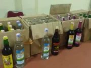 Puluhan Botol Miras Disita Polsek Pinang dari Warung Sembako