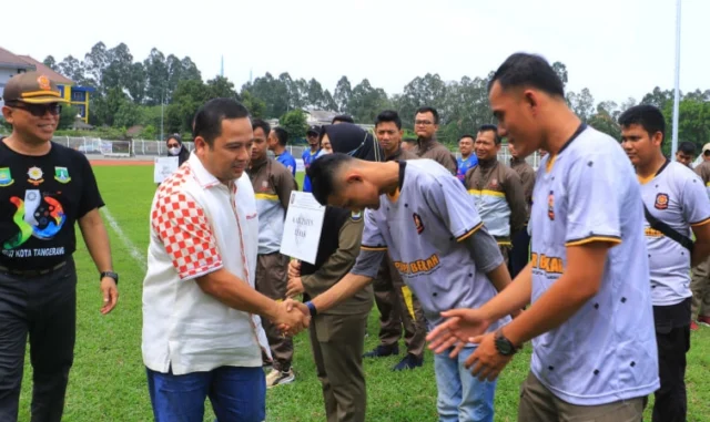 Rebut Piala Walikota Tangerang, Satpol PP se- Banten Tanding Sepak Bola
