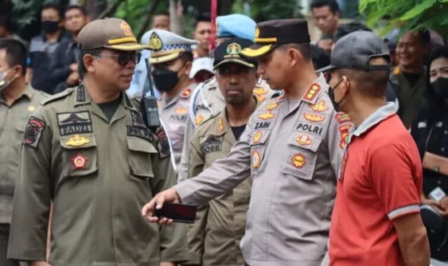 Pantau Penertiban Pasar Irigasi Sipon, Kapolres Pastikan Berjalan Kondusif