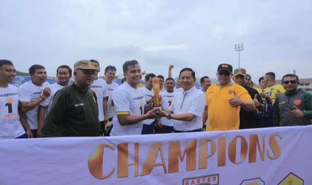 Final Sepakbola Antar Satpol PP se-Banten, Kota Tangerang Kalahkan Tangsel 3-1