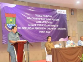 (Sekda) Kabupaten Tangerang Moch Maesyal Rasyid membuka kegiatan seleksi, Foto Pelitabanten.com