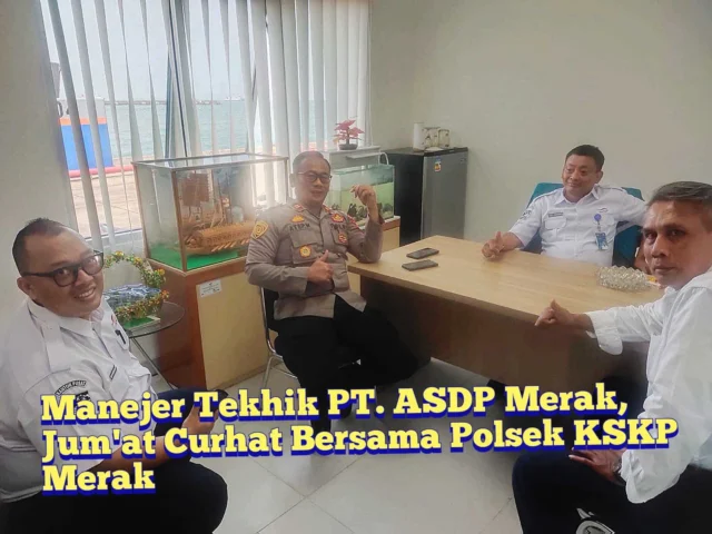 Polsek KSKP Merak Jum'at Curhat Bersama Manajer Teknik PT ASDP Indonesia Ferry