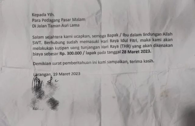 Tegas! Polisi Amankan 7 Pelaku Minta THR Gunakan Surat Edaran ke PKL di Cipadu