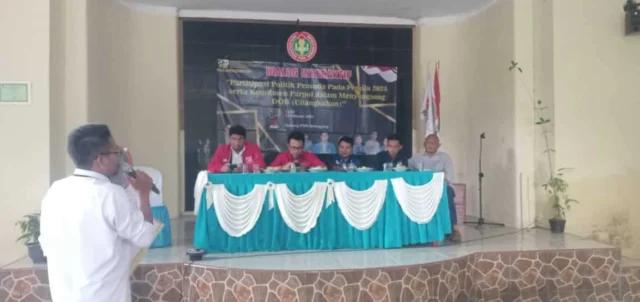 DPK KNPI Kecamatan Malingping, M Febi Pirmansyah menggelar dialog lintas partai, pada Rabu (15/03/2023).