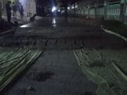 LSM Geram Banten Akan Surati Proyek Beton di Belakang kecamatan Kosambi tanpa di berikan Agregat, Foto. Pelitabanten.com.(Istimewa)