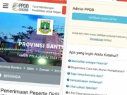 Foto : Tampilan web PPDB online Banten. (Istimewa)