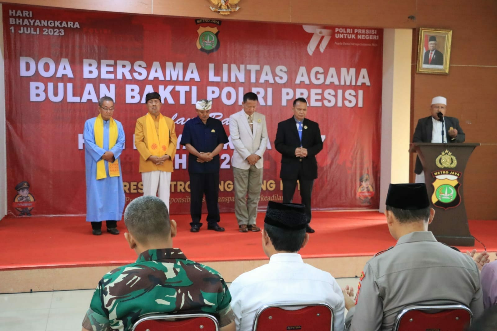 Kapolres Doa Bersama Lintas Agama 'Polri Presisi untuk Negeri' di Kota Tangerang