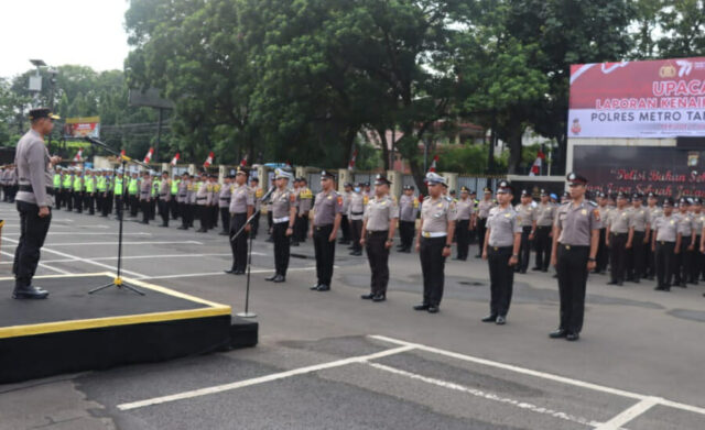 56 Polisi Polres Metro Tangerang Kota Naik Pangkat Satu Tingkat