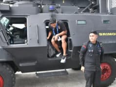 Laga Persita VS Persija di Stadion Indomilk Arena, Polisi Angkut Pemain Gunakan Barakuda