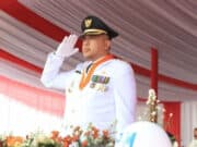 Bupati Tangerang Ahmed Zaki Iskandar Detik-detik Upacara Pengibaran Bendera Merah Putih, Foto. (Istimewa).