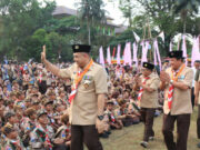 Ahmed Zaki Iskandar, membuka secara resmi Raimuna Cabang Tangerang yang dirangkaikan dengan upacara peringatan Hari Pramuka ke-62., Foto. (Istimewa).