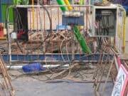 Kabel Instalasi Pembagi Semrawut, Foto. Pelitabanten.com.diwilayah kecamatan sepatan,Senin (07/08/2023).