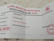 Nota palsu untuk biaya pergantian meteran PLN, Foto. (Istimewa)