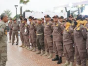 Sebanyak 200 personel Satuan Polisi Pamong Praja (Satpol PP) turun mengamankan. (HUT) Ke-391 Kabupaten Tangerang. Foto. (Istimewa)