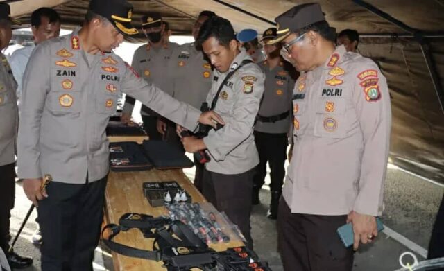 Operasi Mantap Brata 2023-2024, Polres Metro Tangerang Kota Cek Ratusan Alut dan Alsus