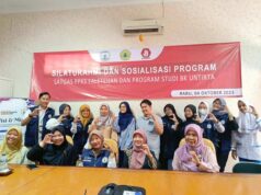 BAHAS PENCEGAHAN KEKERASAN SEKSUAL, SATGAS PPKS UNIVERSITAS FALETEHAN MENERIMA KUNJUNGAN PRODI BK UNTIRTA SATGAS PPKS Universitas Faletehan dan Program Studi Bimbingan Konseling Untirta Foto Bersama Usai Acara