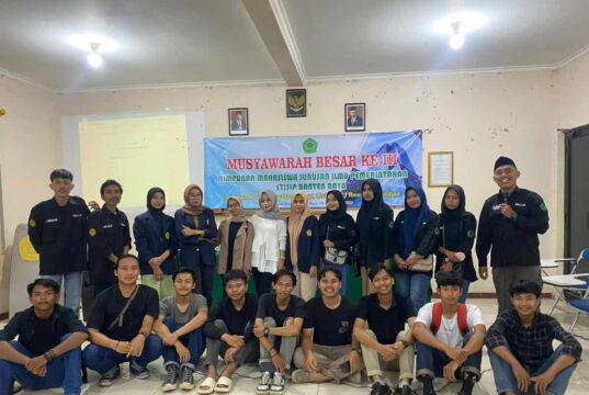 Fajar, Ketua Formatur terpilih pada pemilihan ketua formatur di acara Mubes III HMJ IP STISIP Banten Raya Pandeglang, Pada Selasa (5/12/23).