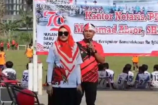 Sesi acara yang sedang berlangsung Kantor Notaris / PPAT Mohamad Abror.SH.MKn Acara di Lapangan Raihan Kelapa Dua, Foto. (Istimewa)