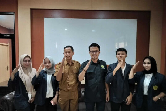 Monitoring Pelaksanaan Magang Mahasiswa STISIP Banten Raya, pada Senin (12/08/2024).