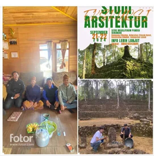 Mahasiswa Arsitektur Univ. Faletehan yang tergabung pada Lembaga Studi Ekskursi Arsitektur melakukan kunjungan ke Situs Megalitikum Cibedug Citorek -Lebak