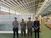Satpol PP Kabupaten Tangerang mengerahkan puluhan personel untuk menjaga gudang logistik Komisi Pemilihan Umum (KPU), Foto. (Istimewa)