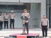 Kapolres Metro Tangerang Kota saat memimpin apel pengamanan Imlek 2025, Foto. (Istimewa)