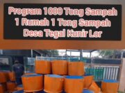 Pemdes tegal Kunir lor buat Program 1000 tong sampah 1 rumah 1 tong sampah, Foto (Istimewa)