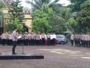 Kapolres Lebak AKBP Herfio Zaki, S.IK, M.H., saat pimpin Apel Pimpinan, pada Kamis (06/02/2025).
