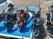 Empat motor merek lainnya. Yakni Merk Yamaha Vixion, Honda Verza, Yamaha Mio M3 dan Honda Beat hitam, Foto. (Istimewa)