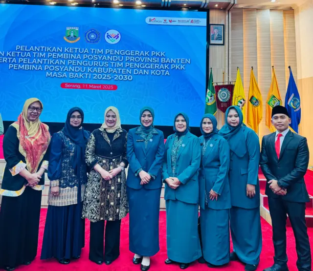 Ketua TP PKK Kabupaten Lebak, Ny. Belia Hasbi Jayabaya resmi dilantik masa bhakti 2025-2030 pada Selasa (11/03/2025). Ketua TP PKK Kabupaten Lebak, Ny. Belia Hasbi Jayabaya resmi dilantik masa bhakti 2025-2030 pada Selasa (11/03/2025).