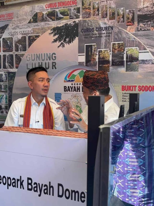 Geopark Nasional Bayah Dome ramaikan Pameran Gemuruh Lebak Ruhay, pada Rabu (10/12/2025).