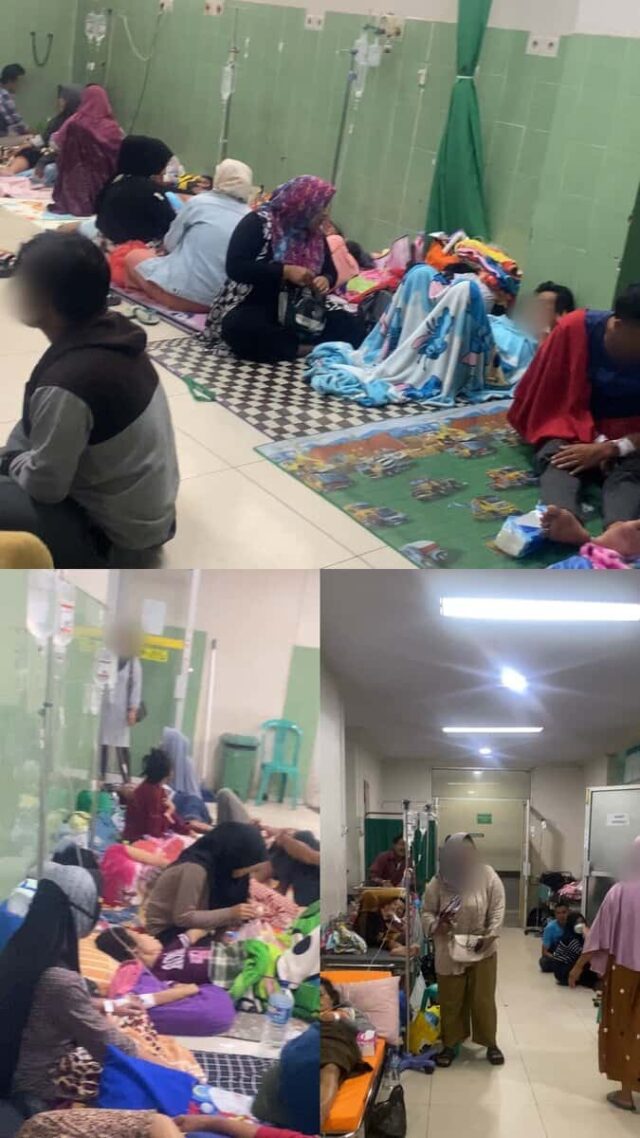 Penumpukan Pasien di RSUD Adjidarmo pada Sabtu (24/01/2026).