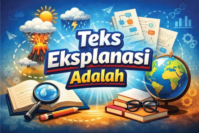 Teks eksplanasi adalah jenis teks yang menjelaskan proses terjadinya suatu fenomena. Simak pengertian, struktur, ciri, contoh, dan fungsinya dalam dunia pendidikan.