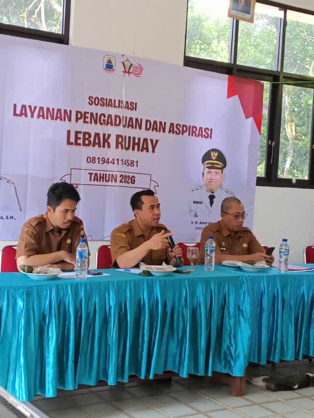 Dinas Komunikasi, Informatika, Statistik dan Persandian (DiskominfoSP) Kabupaten Lebak menggelar sosialisasi Layanan Pengaduan dan Aspirasi Lebak RUHAY, pada Selasa (10/02/2026).