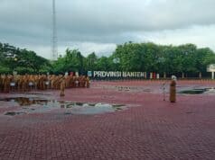 Apel Pagi di Bulan Ramadan, ASN Setda Provinsi Banten Diteguhkan untuk Tetap Disiplin dan Produktif ASN Setda Banten apel Pagi di Bulan Ramadhan, pada Senin (09/03/2026).