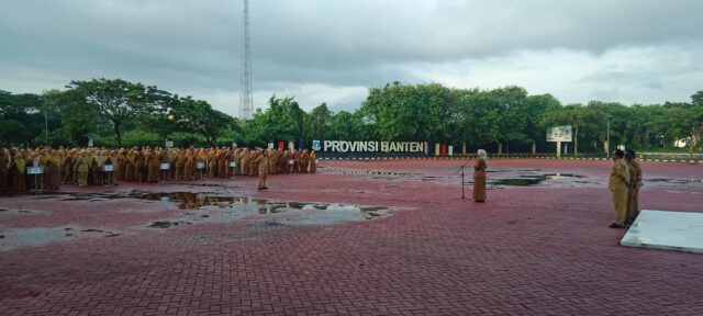 ASN Setda Banten apel Pagi di Bulan Ramadhan, pada Senin (09/03/2026).