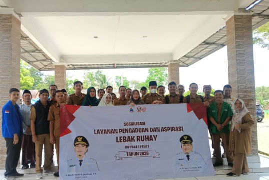 DiskominfoSP Kabupaten Lebak melaksanakan kegiatan sosialisasi Layanan Aspirasi dan Pengaduan Masyarakat Lebak Ruhay, pada Selasa (7/4/2026)