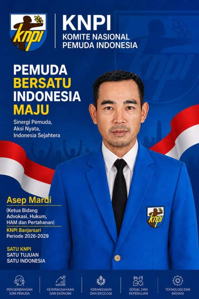 Asep Mardi selaku Ketua Bidang Advokasi, Hukum, HAM dan Pertahanan DPK KNPI Banjarsari, pada Kamis (14/05/2026).