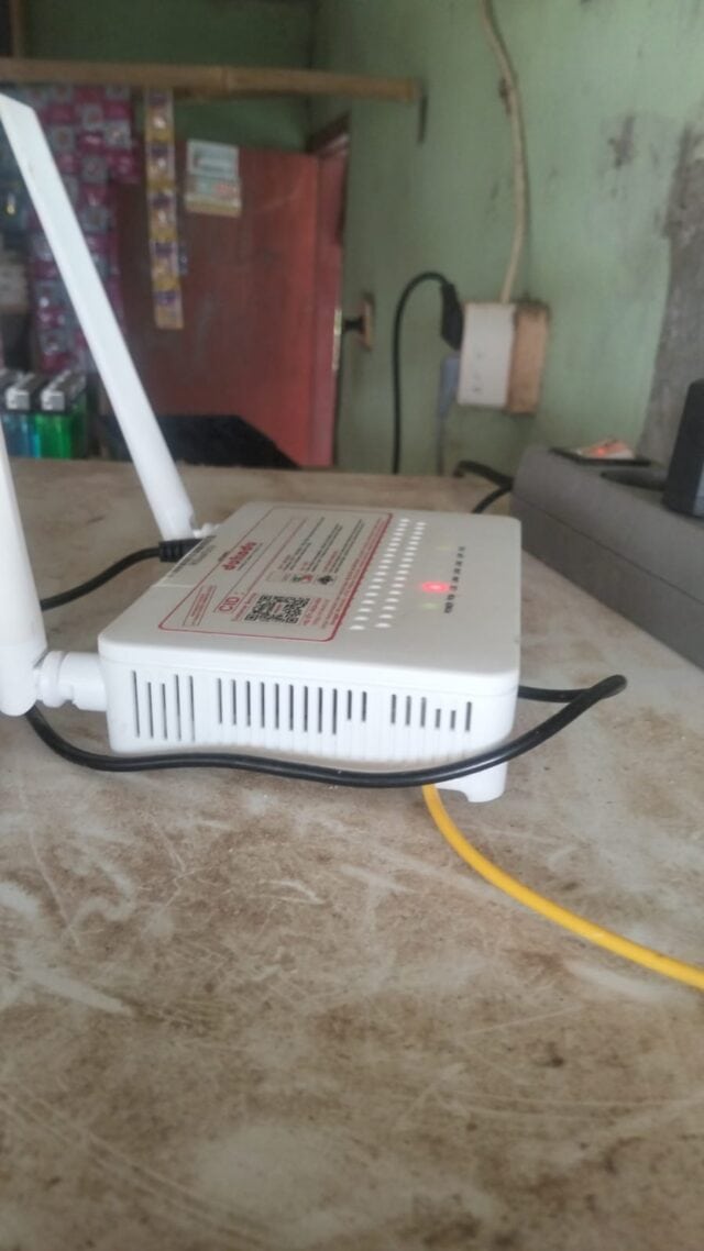 Kabel Wifi Dukodu di Kp. Angsana, Desa Cisampih tiga kali di potong oknum tidak bertanggung jawab, pelaku sedang di buru, pada Minggu (24/05/2026).