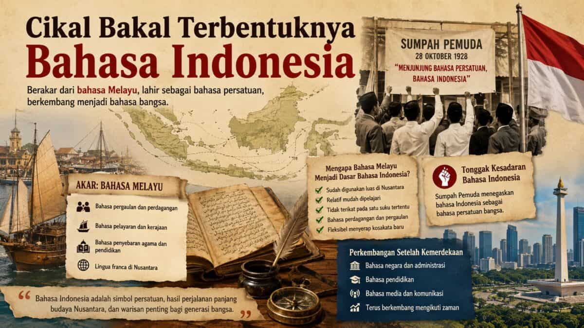 Cikal Bakal Terbentuknya Bahasa Indonesia Sejarah dan Perkembangannya
