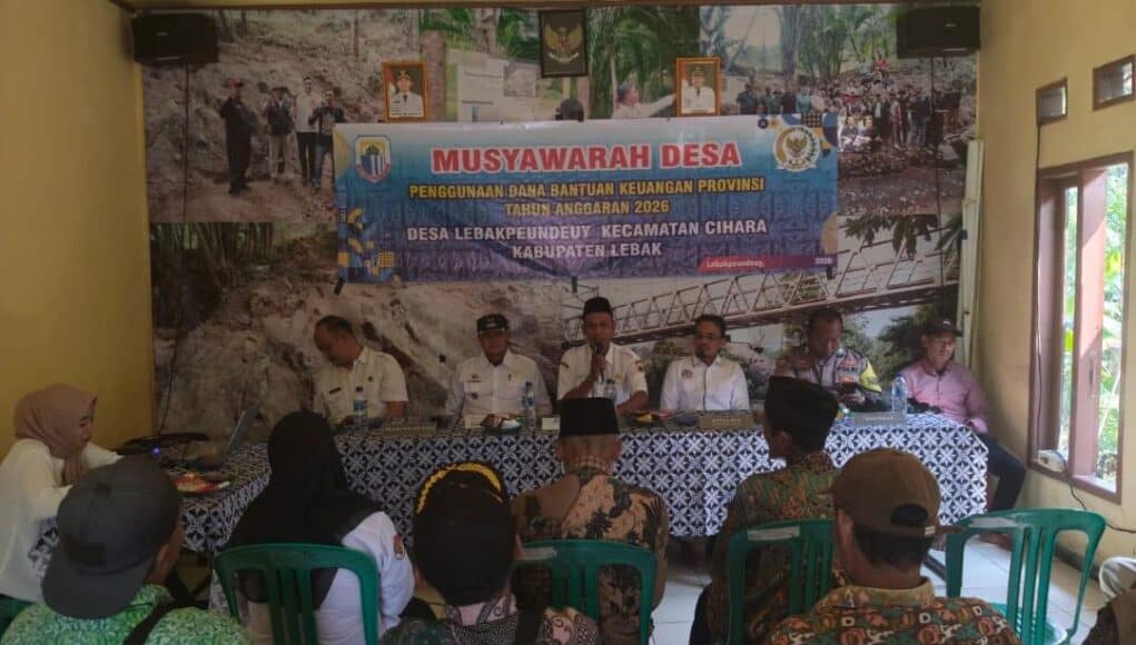 Musdes Desa Lebakpeundeuy, Kecamatan Cihara, Kabupaten Lebak, pada Rabu (3/06/2026).