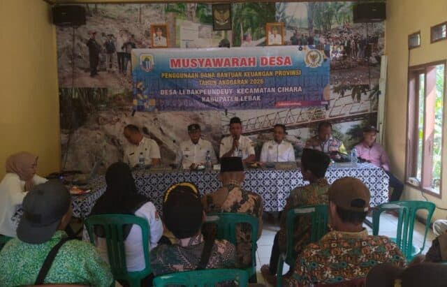 Musdes Desa Lebakpeundeuy, Kecamatan Cihara, Kabupaten Lebak, pada Rabu (3/06/2026).